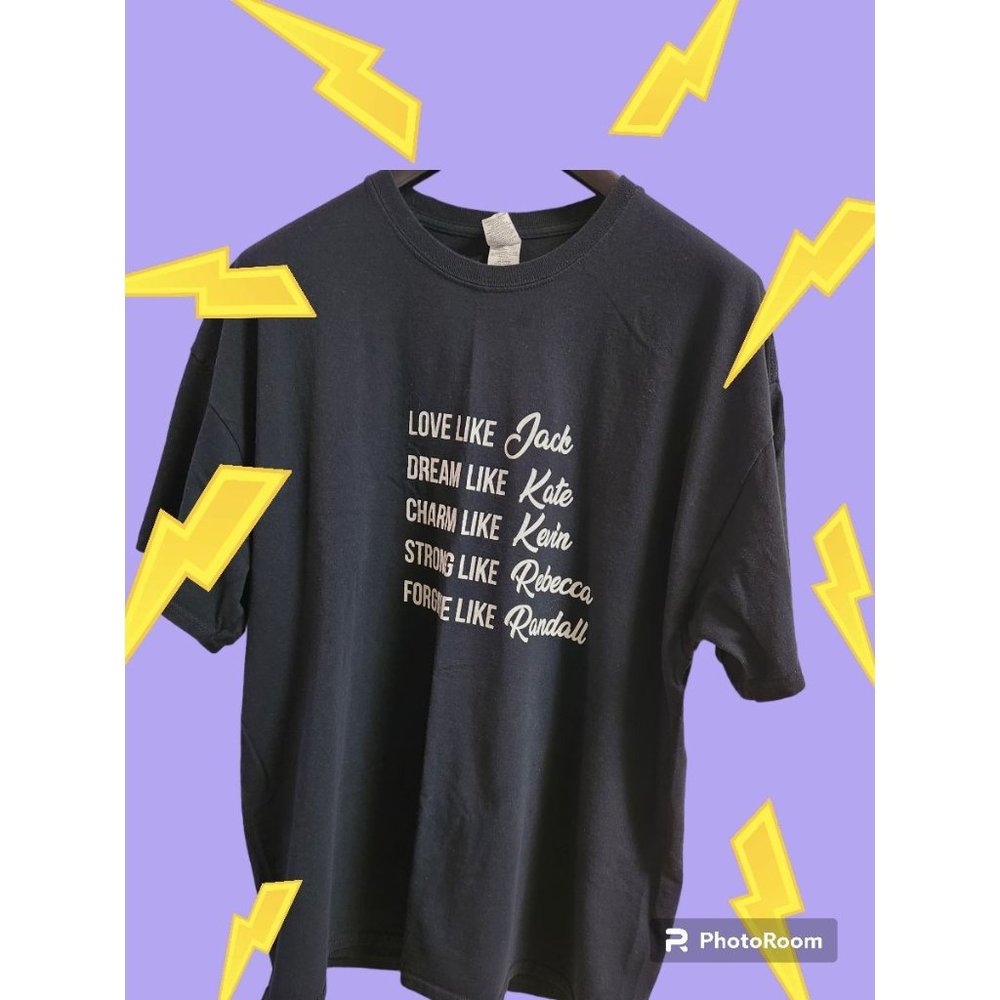 Men's This Is Us Black Tee Shirt Size 2XL